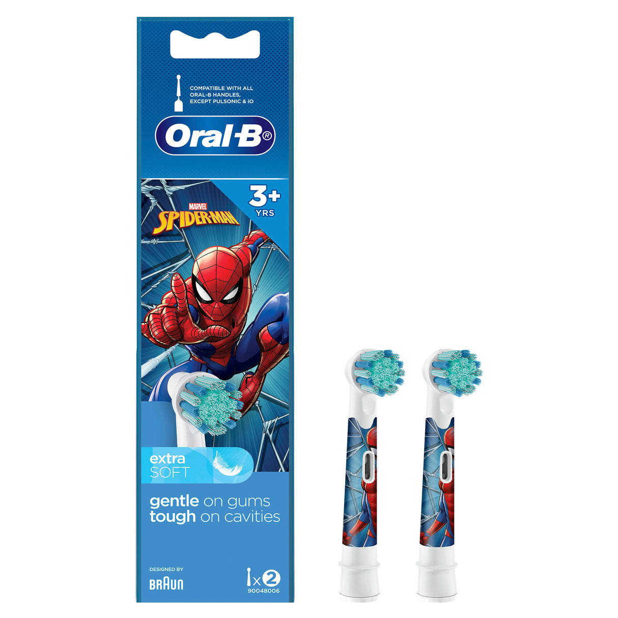 Oral-B Kids Spider-Man 3+ Years Brush Head 2 Count
