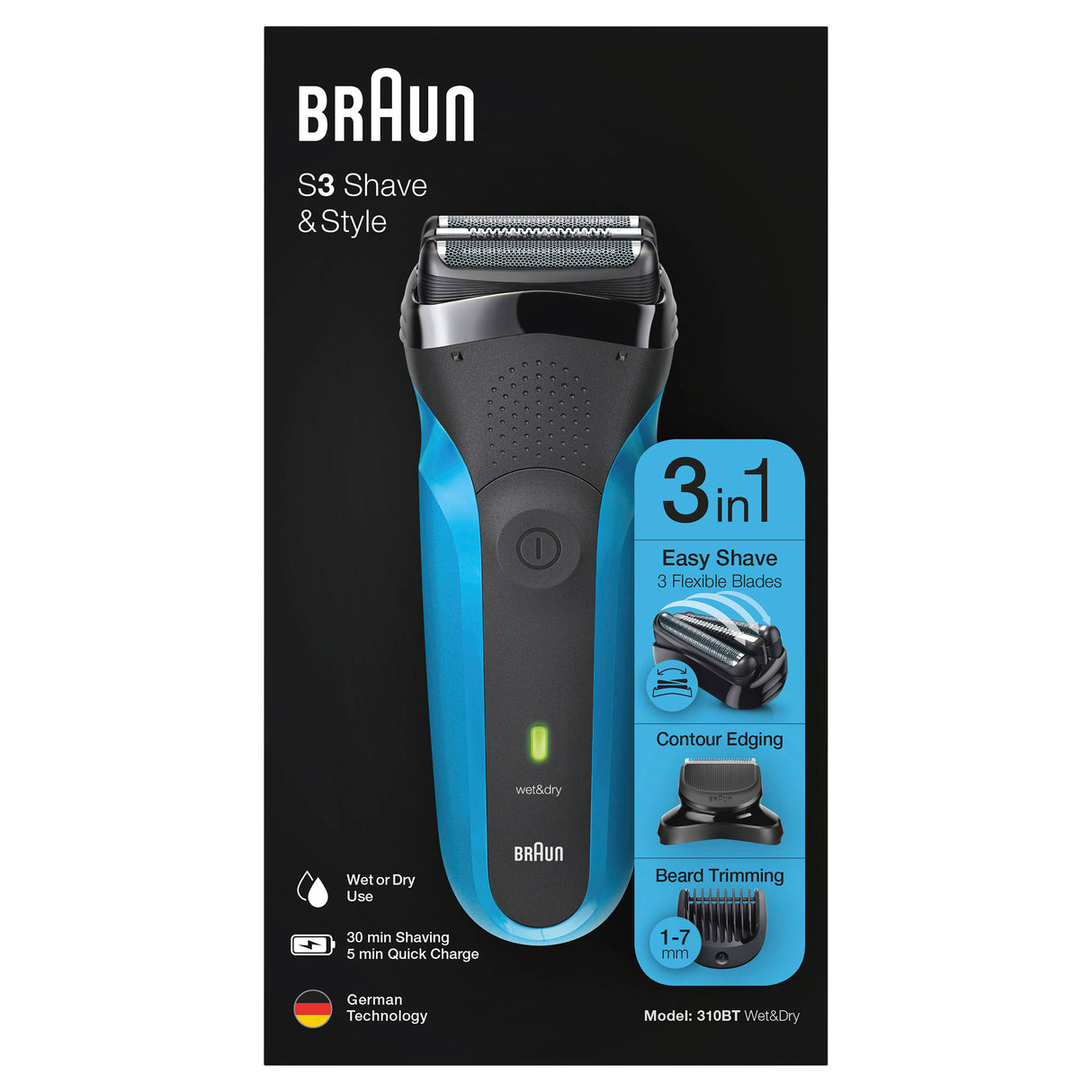 BRAUN Shaver Series 3 - 310BT 1ea