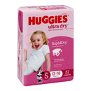 Huggies Ultra Dry Nappies Girls Size 5 (13-18kg) 32 Pack