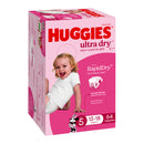 Huggies Ultra Dry Nappies Girls Size 5 (13-18kg) 64 Pack