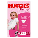 Huggies Ultra Dry Nappies Girls Size 5 (13-18kg) 64 Pack