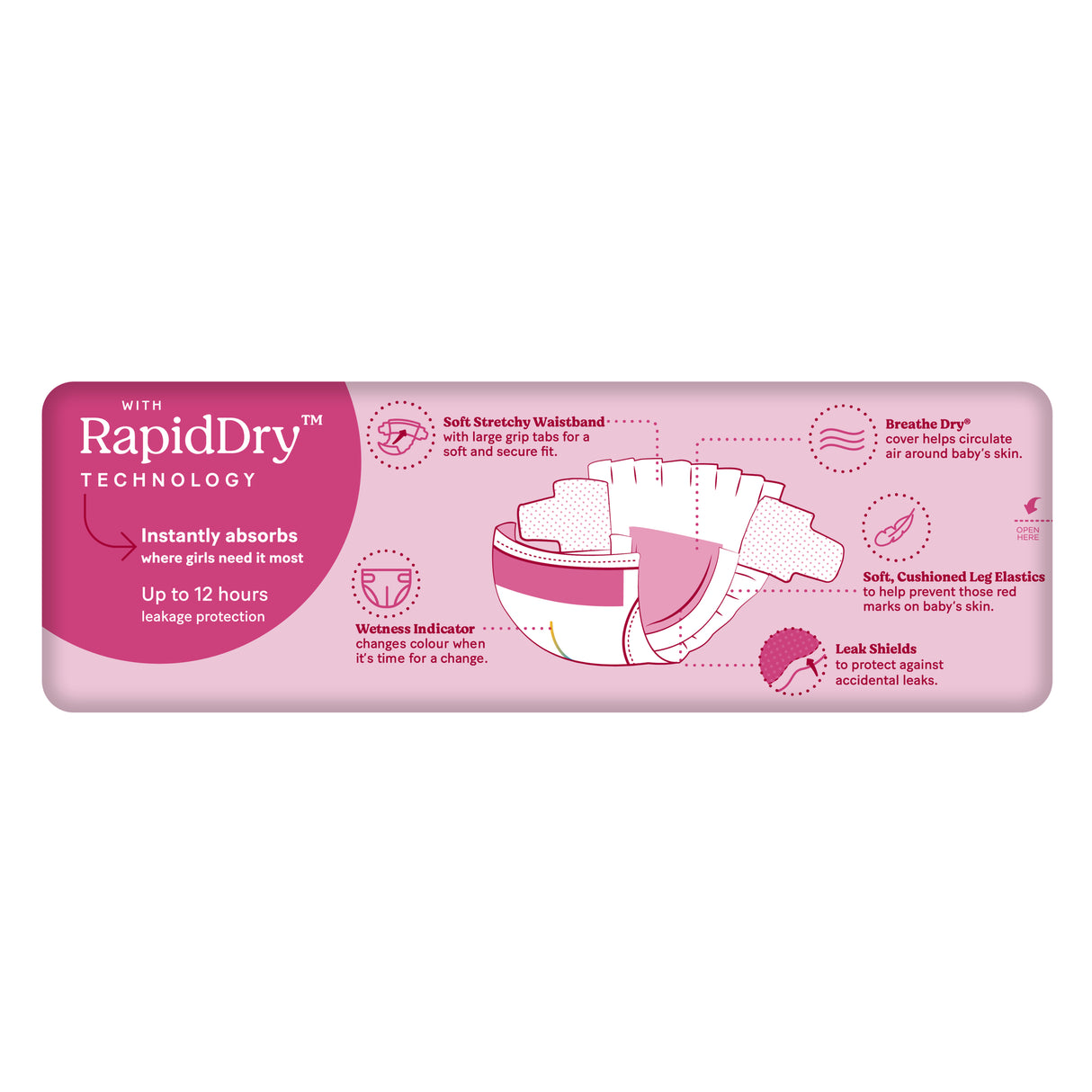 Huggies Ultra Dry Nappies Girls Size 6 (16kg+) 30 Pack