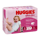 Huggies Ultra Dry Nappies Girl Size 5 (13-18kg) 16 Pack