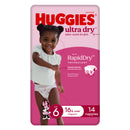 Huggies Ultra Dry Nappies Girl Size 6 (16kg+) 14 Pack