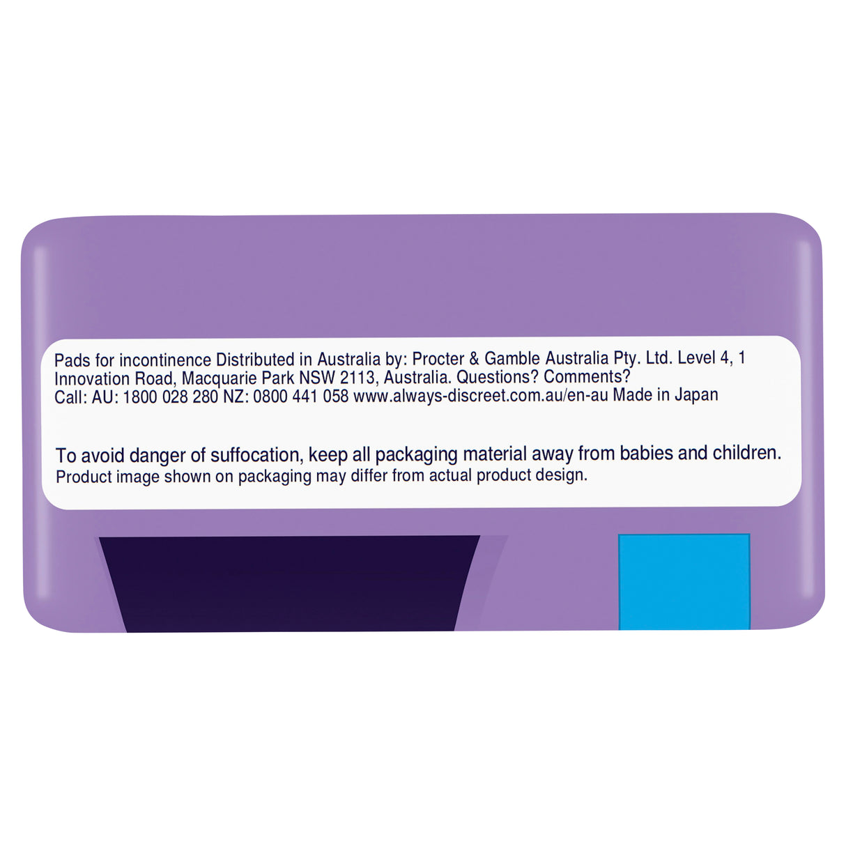 Always Discreet Long 10 Pads For Bladder Leak and Adult Incontinence