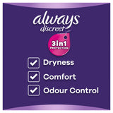 Always Discreet Long 10 Pads For Bladder Leak and Adult Incontinence