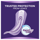 Always Discreet Long 10 Pads For Bladder Leak and Adult Incontinence