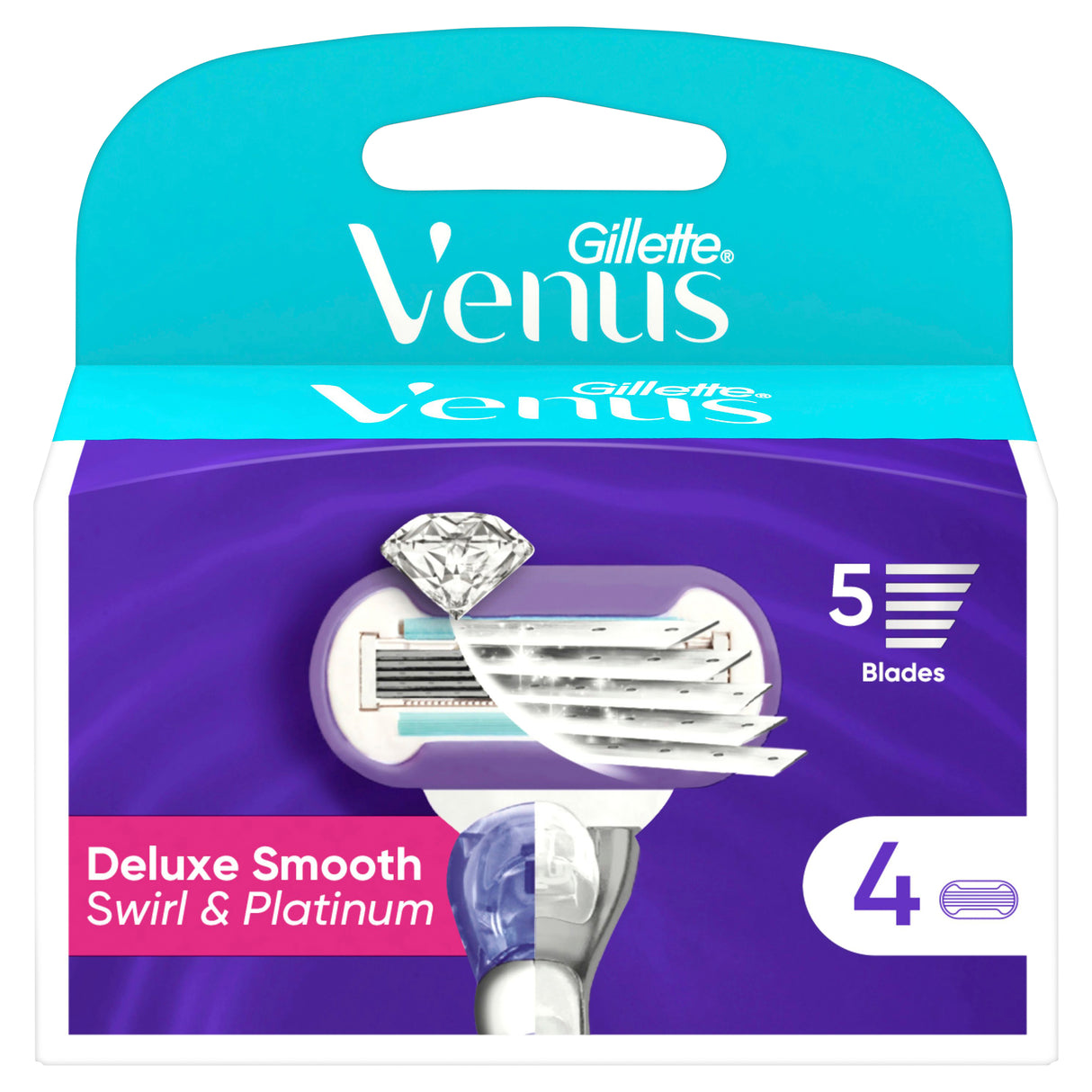 GILLETTE Venus D/Smth Swirl Cart 4s