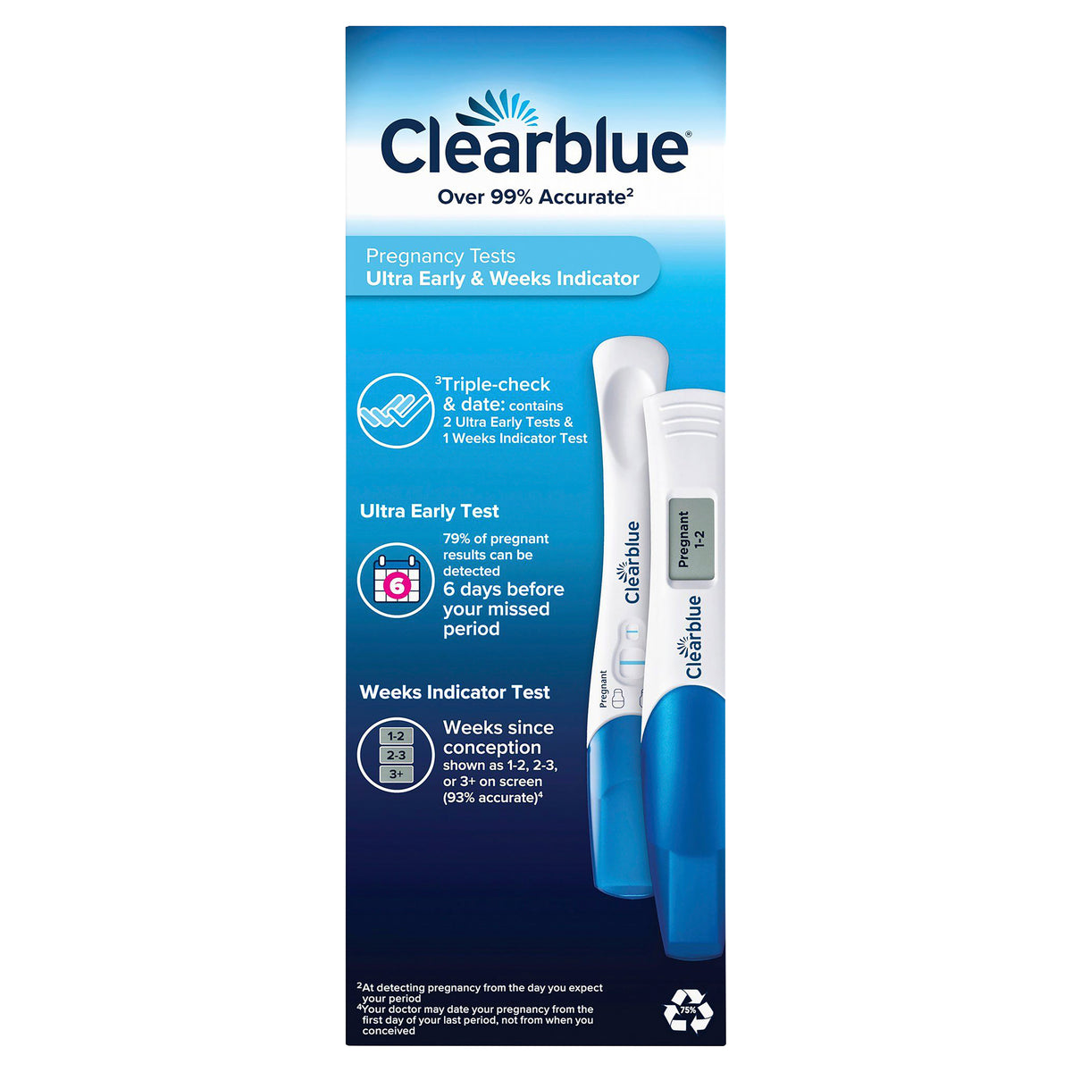 Clearblue Pregnancy Test Triple Check Combo 3 Pack