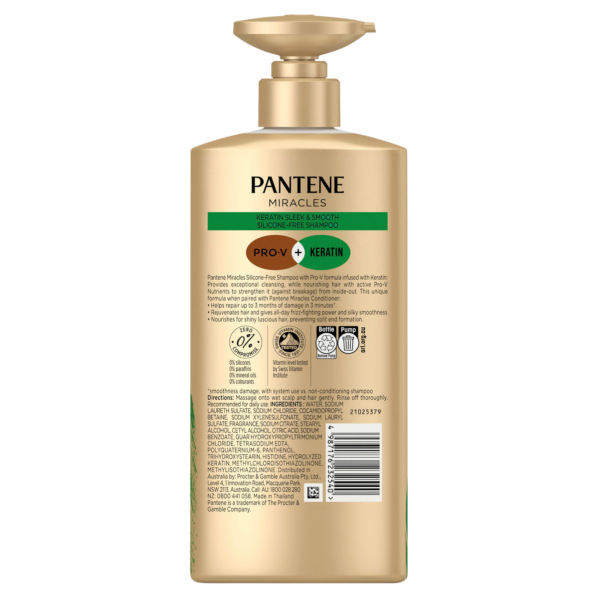 Pantene 3MM Keratin Smooth & Silky Shampoo 650ml