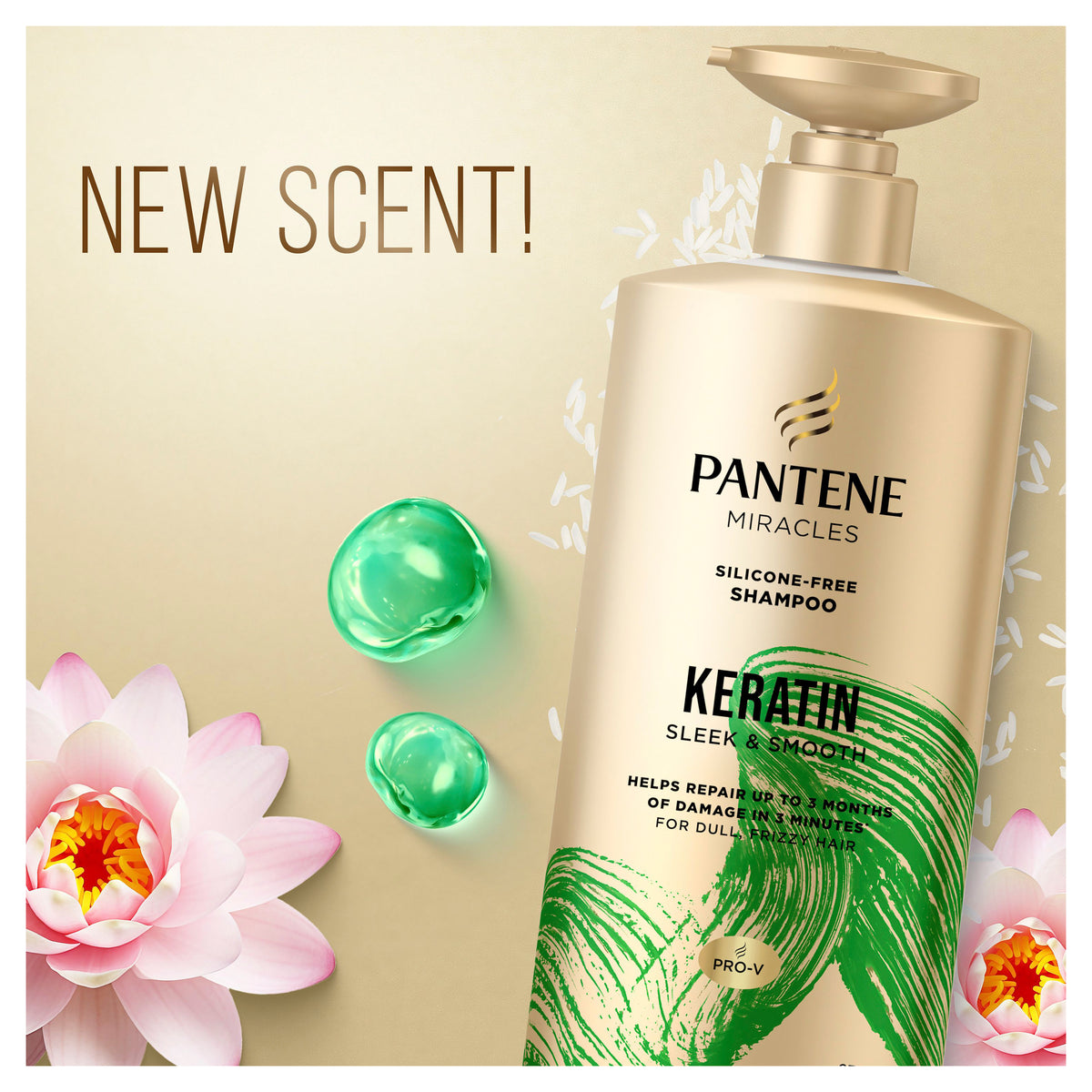 Pantene 3MM Keratin Smooth & Silky Shampoo 650ml