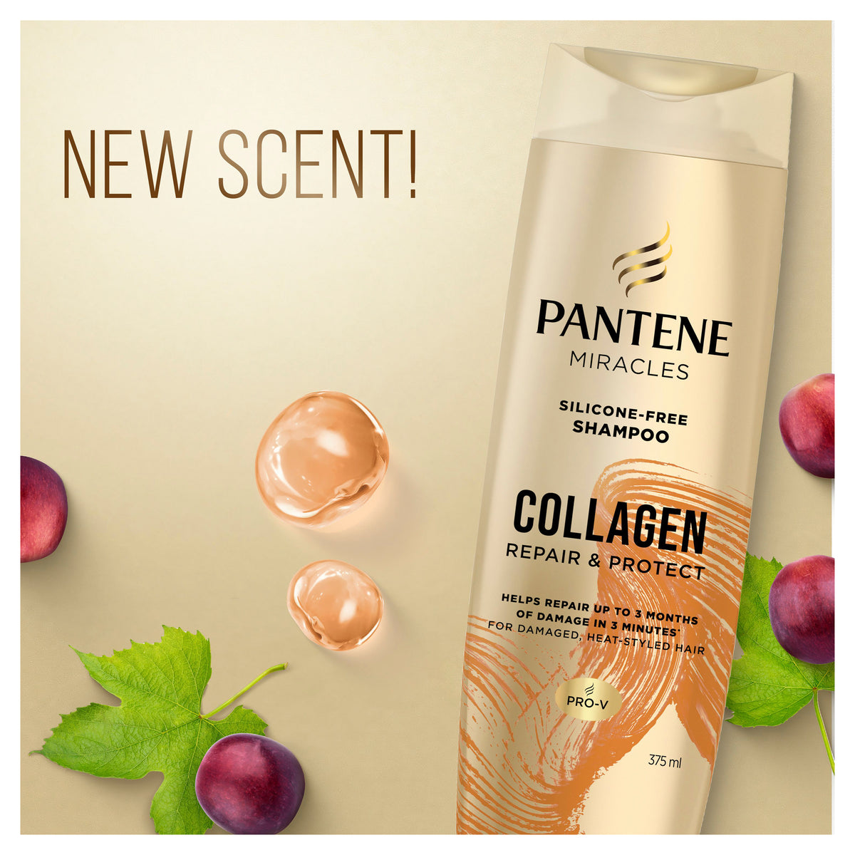 Pantene 3MM Collagen Repair & Protect Shampoo 375ml