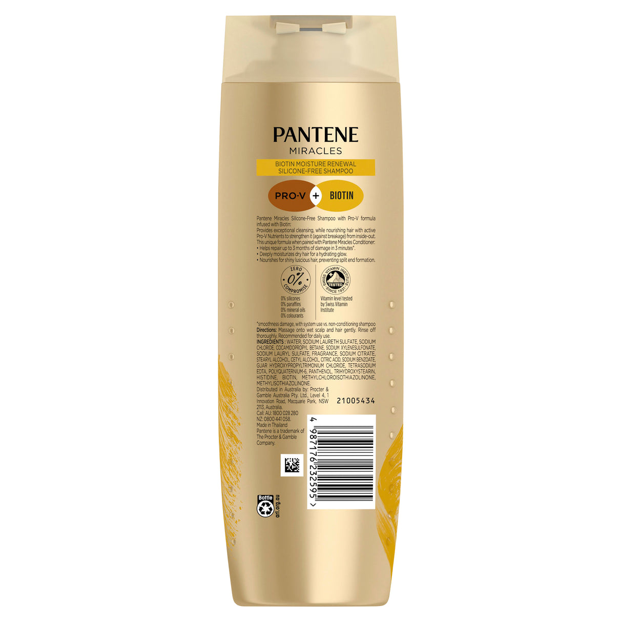 Pantene 3MM Biotin Moisture Renew Shampoo 375ml