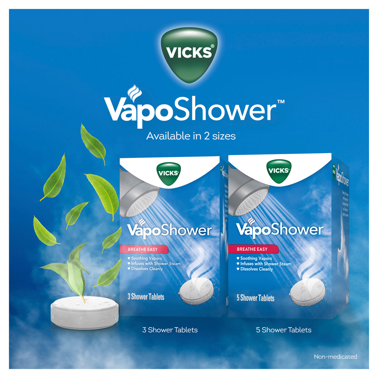 VICKS Vaposhower Tablets 3pk