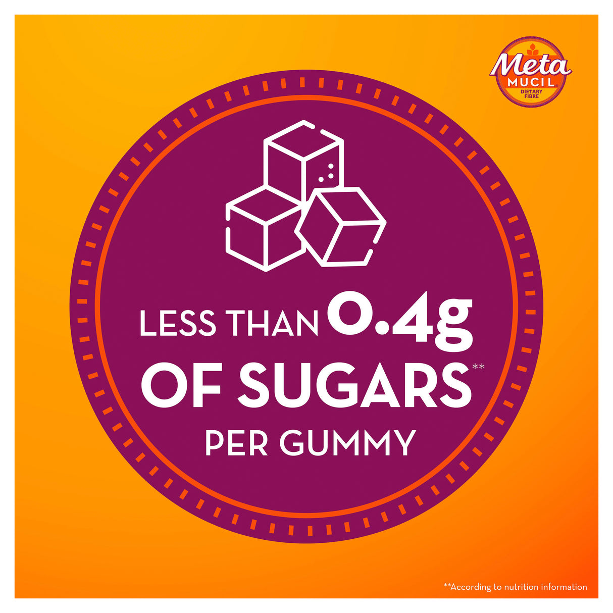 METAMUCIL Fibre Gummies Orange 72s