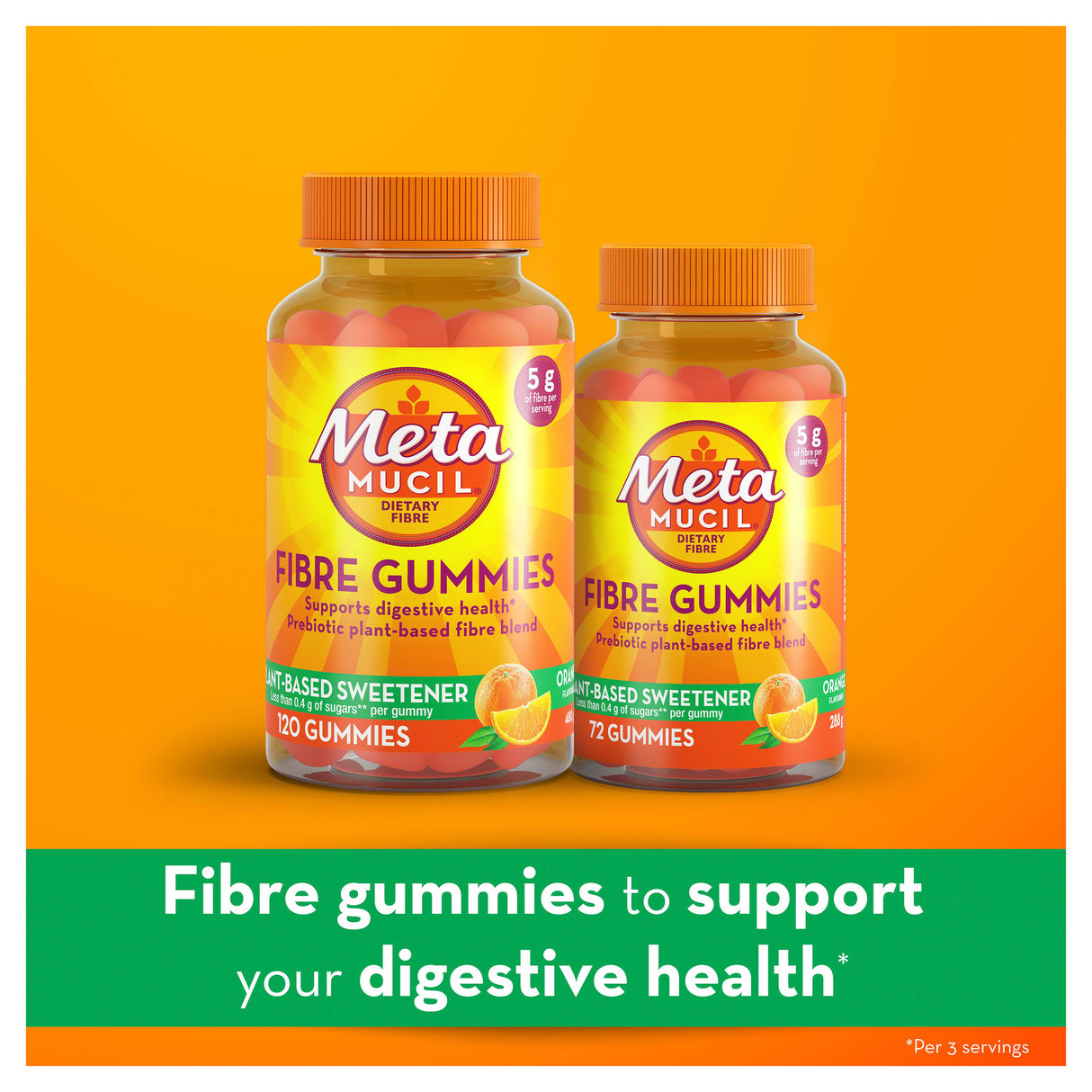 METAMUCIL Fibre Gummies Orange 72s