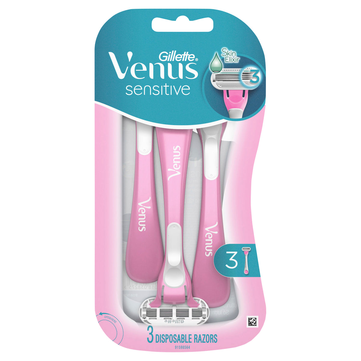 Gillette Venus Pink Sensitive Disposable 3s