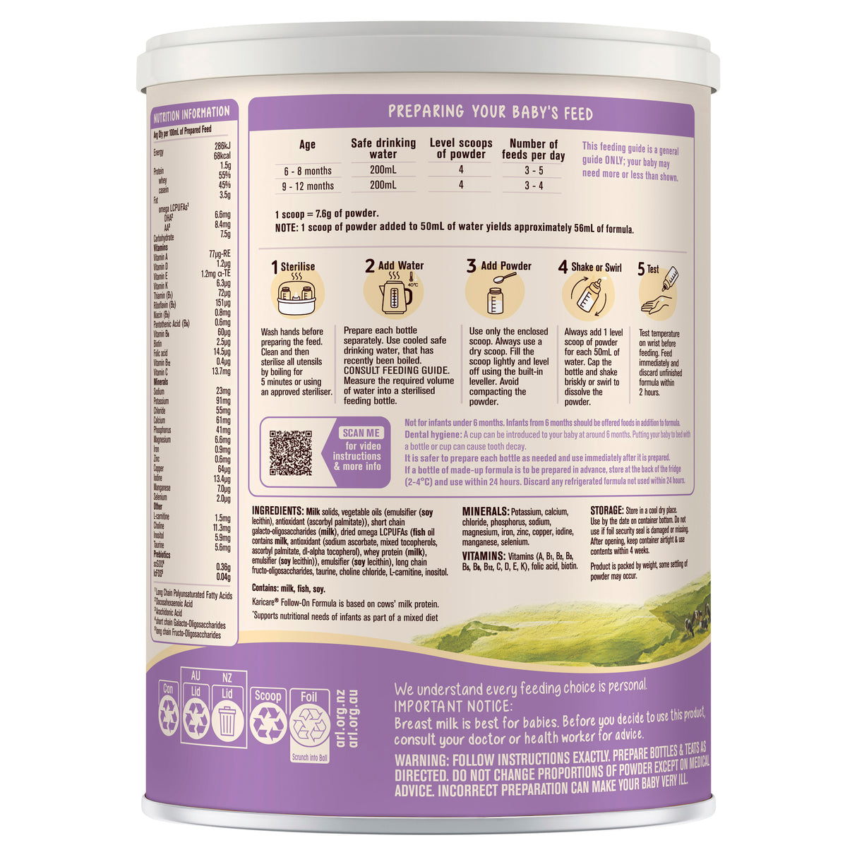 Karicare 2 Baby Follow-On Formula From 6-12 Months 900g
