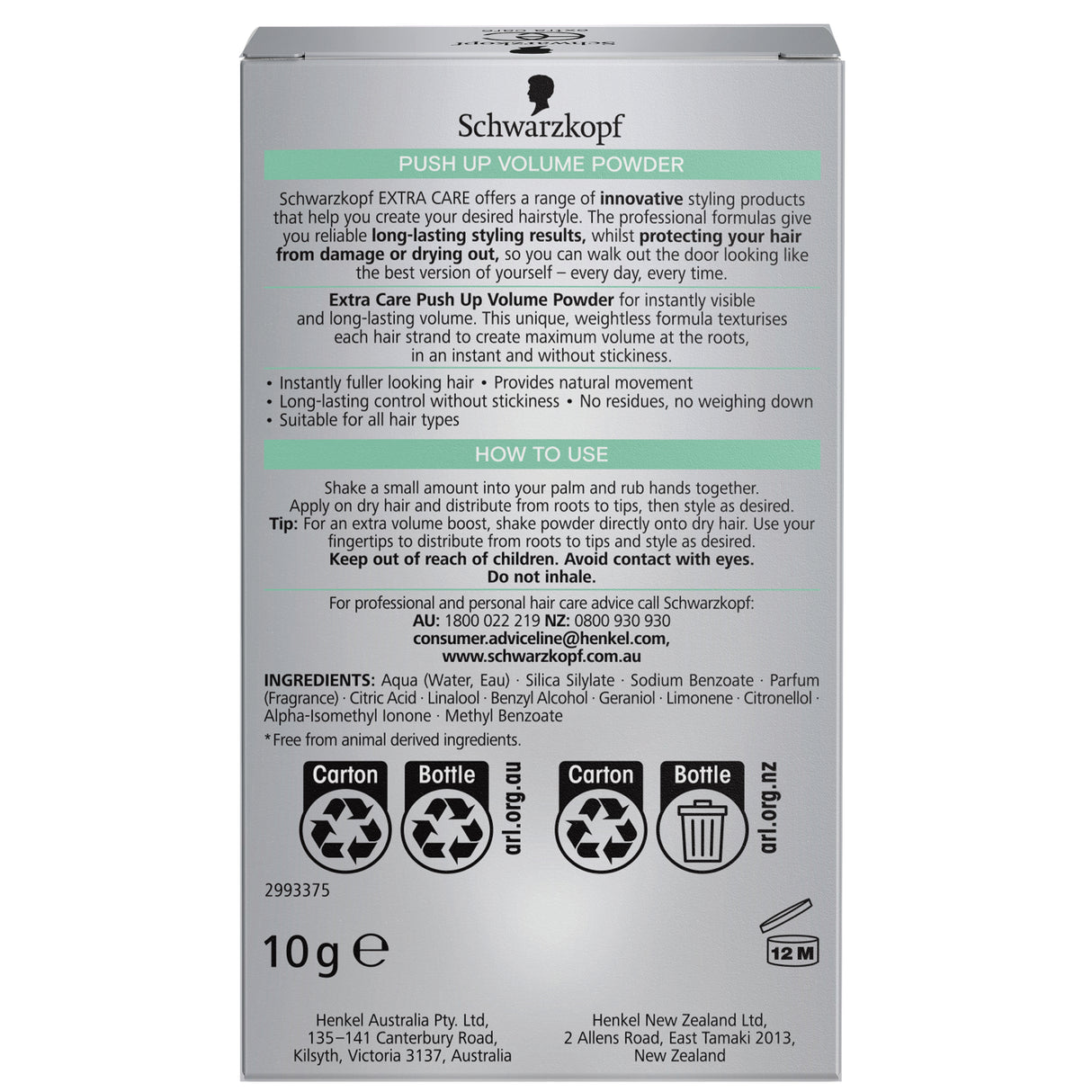 Schwarzkopf Extra Care Push-Up Volume Powder 10 g