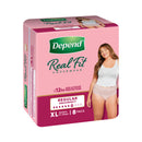 Depend Real Fit Incontinence Underwear Regular Women Extra Large 8 Pack