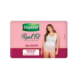 Depend Real Fit Incontinence Underwear Regular Women Extra Large 8 Pack