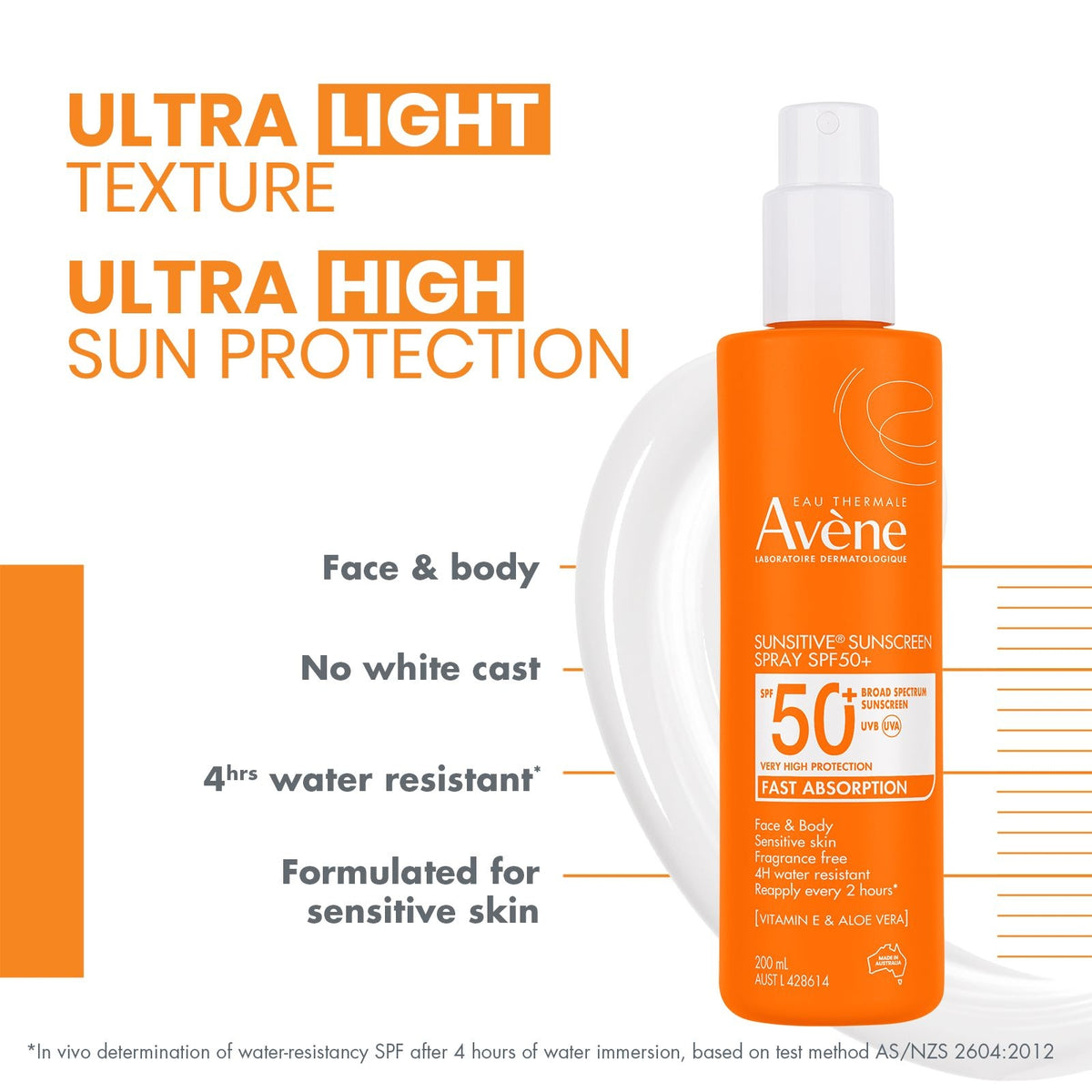 AVENE Sunsitive SS SPF50+ A/Spr200ml