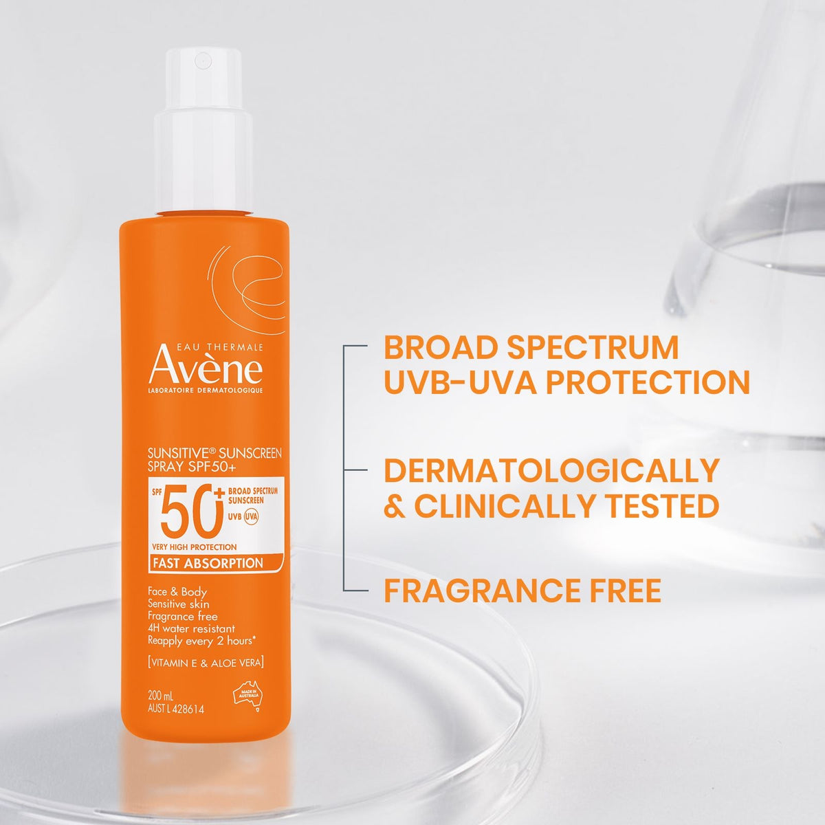 AVENE Sunsitive SS SPF50+ A/Spr200ml