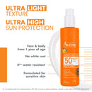 Avene Sunsitive Sunscreen SPF50+ Children Spray 200ml