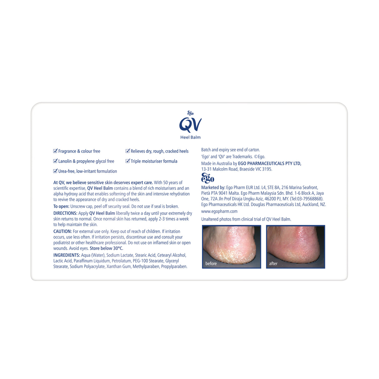 Ego QV Heel Balm 100g