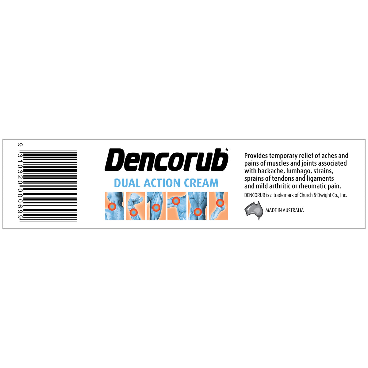 Dencorub Dual Action Pain Relieving Cream 100g