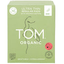 TOM Organic Ultra Thin Regular Organic Cotton Pads with Wings 10 Pack