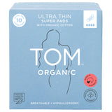 TOM Organic Ultra Thin Super Pads with Wings 10 Pack