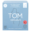 TOM Organic Ultra Thin Super Pads with Wings 10 Pack