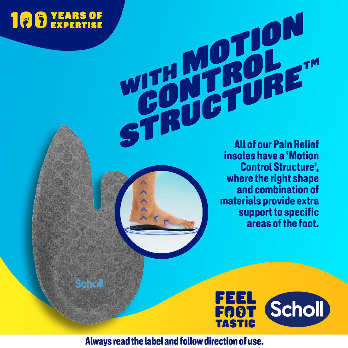 Scholl In-Balance Heel Orthotic Insole Medium Size 7 - 8.5