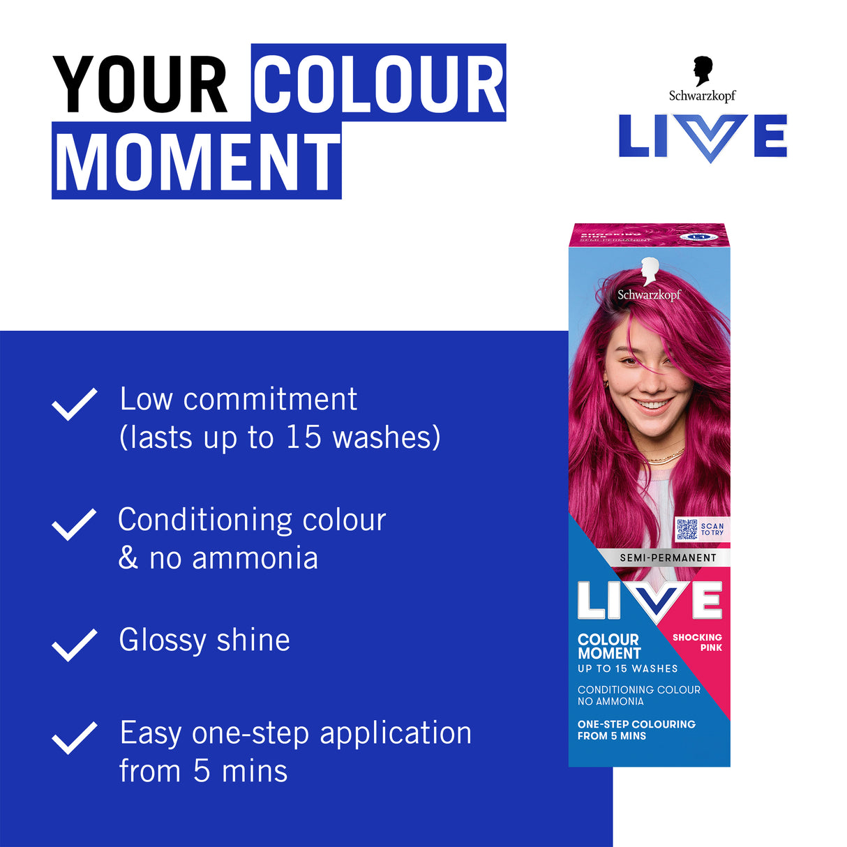 LIVE Colour U/B Shocking Pink 75ml