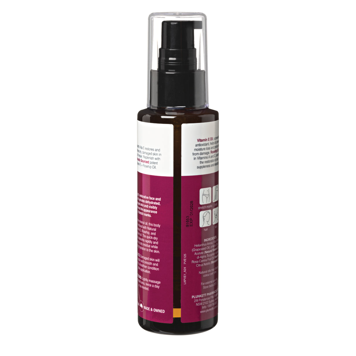 Plunkett's Vita E Natural Vitamin E Quick Dry Oil 125mL
