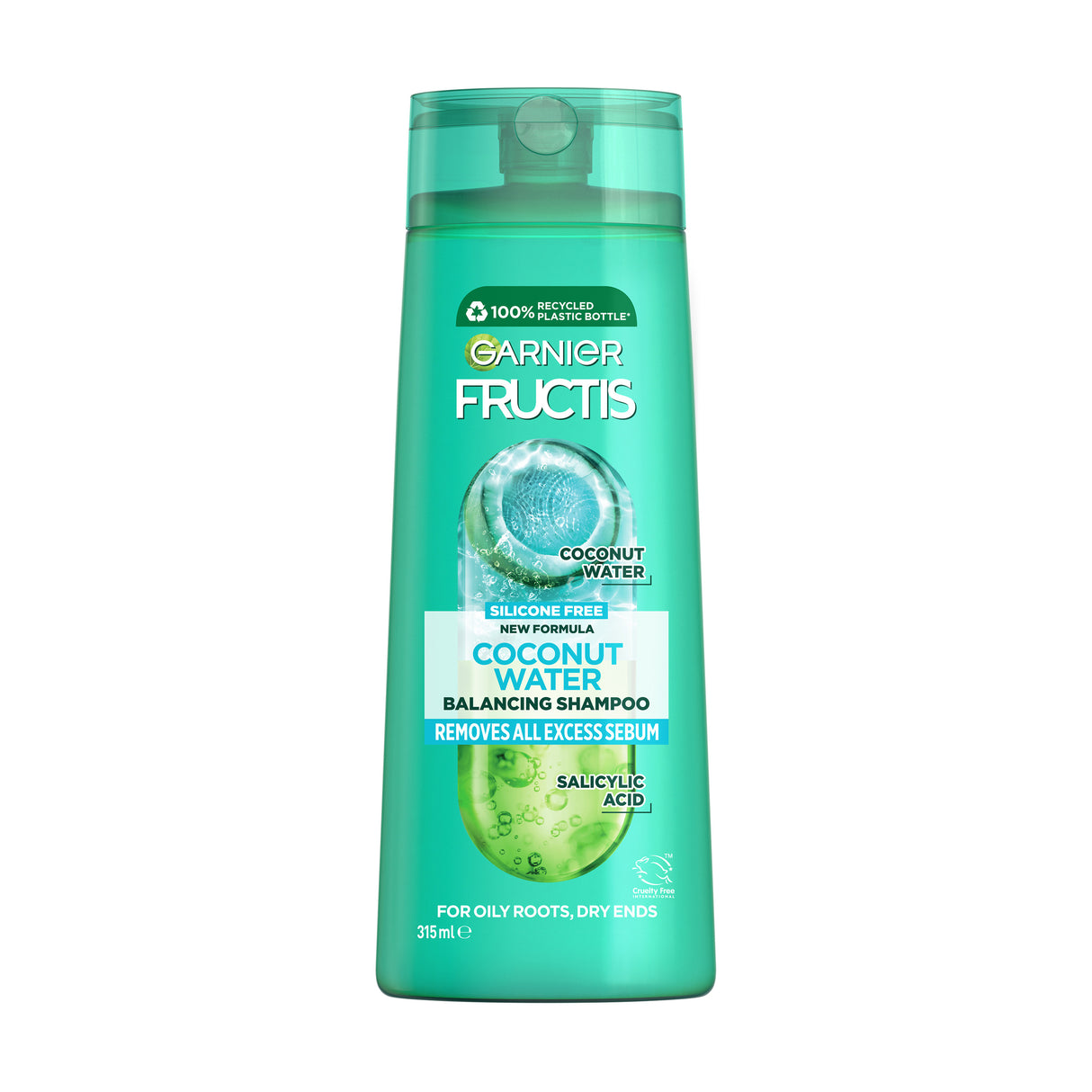 Garnier Fructis Coconut Water Oily Roots Dry Ends Shampoo 315ml