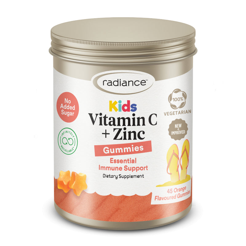Radiance Kids Vitamin C + Zinc Gummies 45 Pack