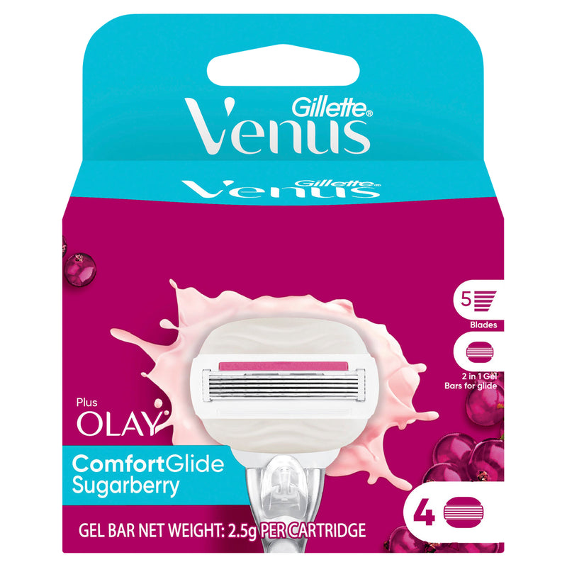 Gillette Venus Comfort Glide Sugarberry Cartridge 4Pack