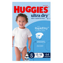 Huggies Ultra Dry Nappies Boys Size 5 (13-18kg) 64 Pack
