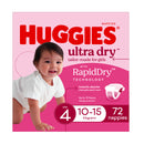 Huggies Ultra Dry Nappies Girls Size 4 (10-15kg) 72 Pack