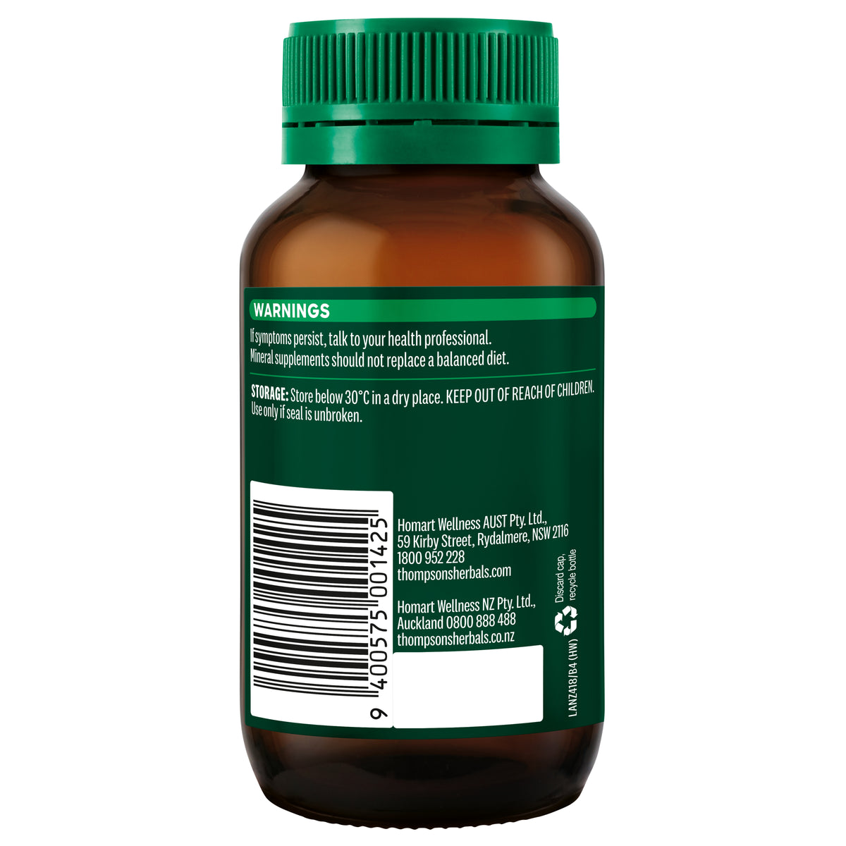 Thompson's Organic Zinc 180 tabs