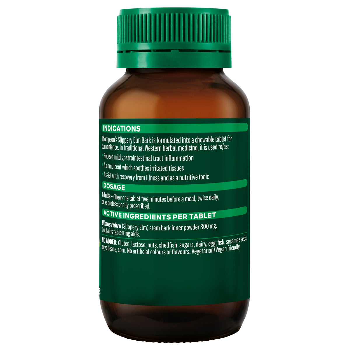 Thompson's Slippery Elm Bark 60 Chewable Tablets