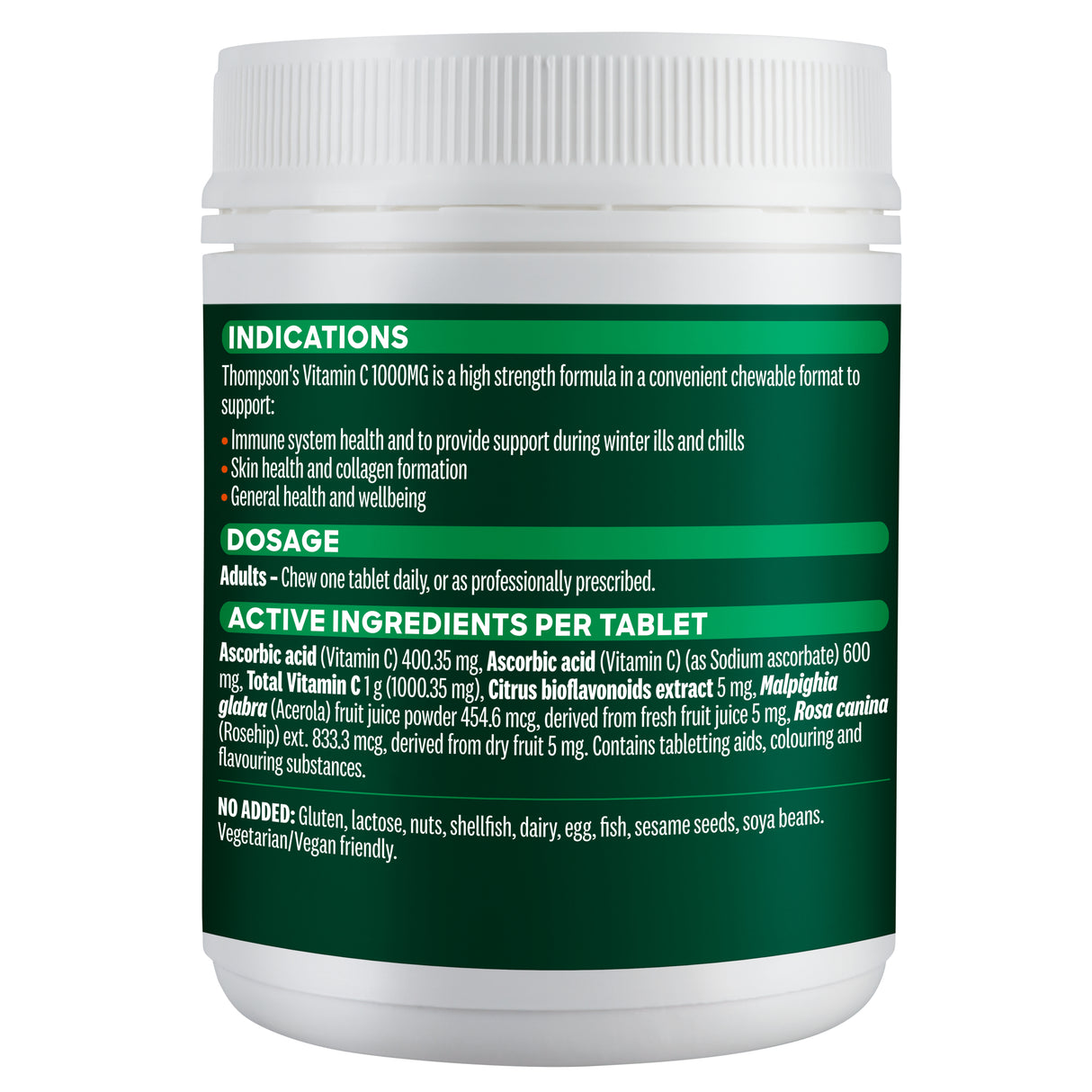 Thompson's Vitamin C 1000mg 150 Tablets