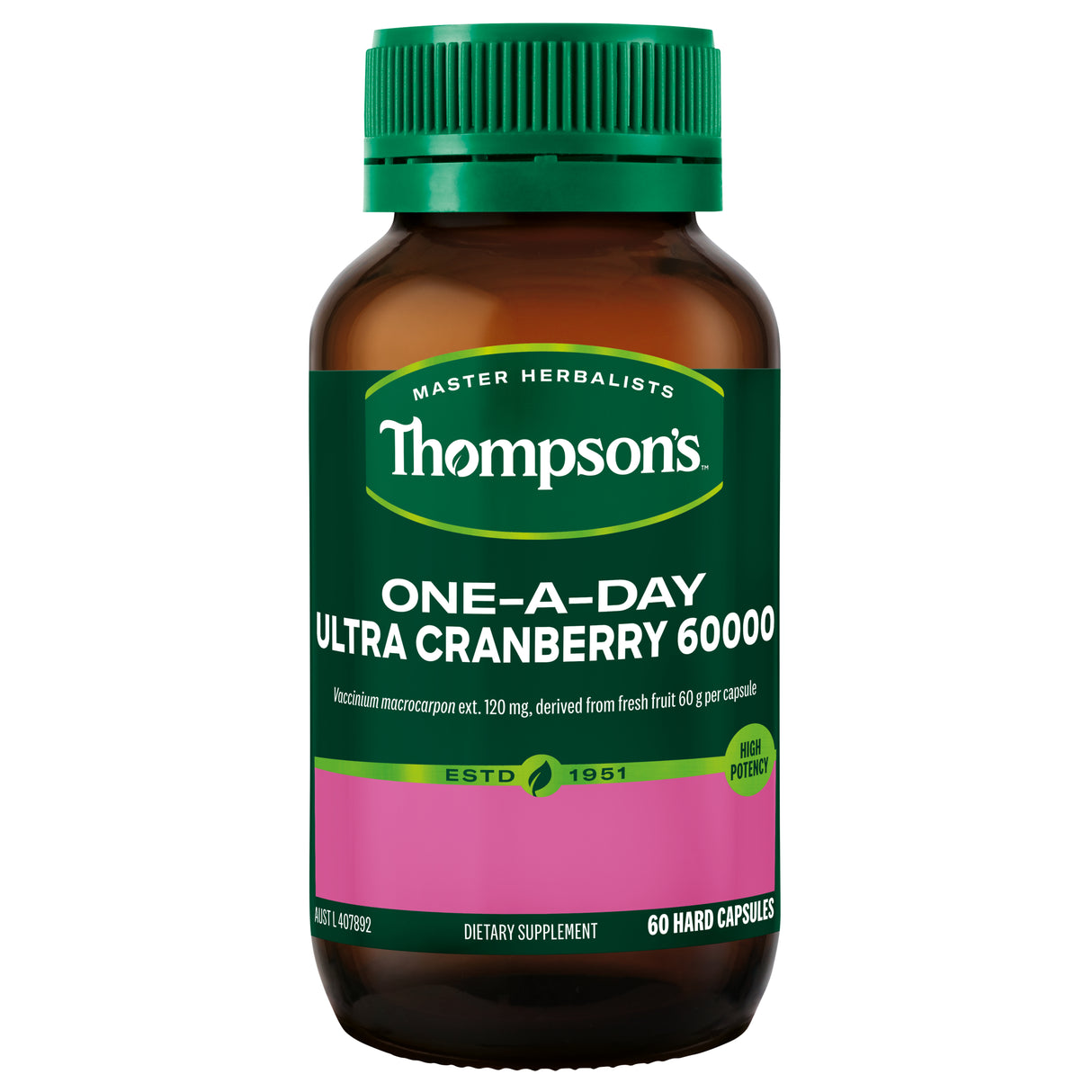 Thompson's One-a-day Ultra Cranberry 60000 60 Capsules