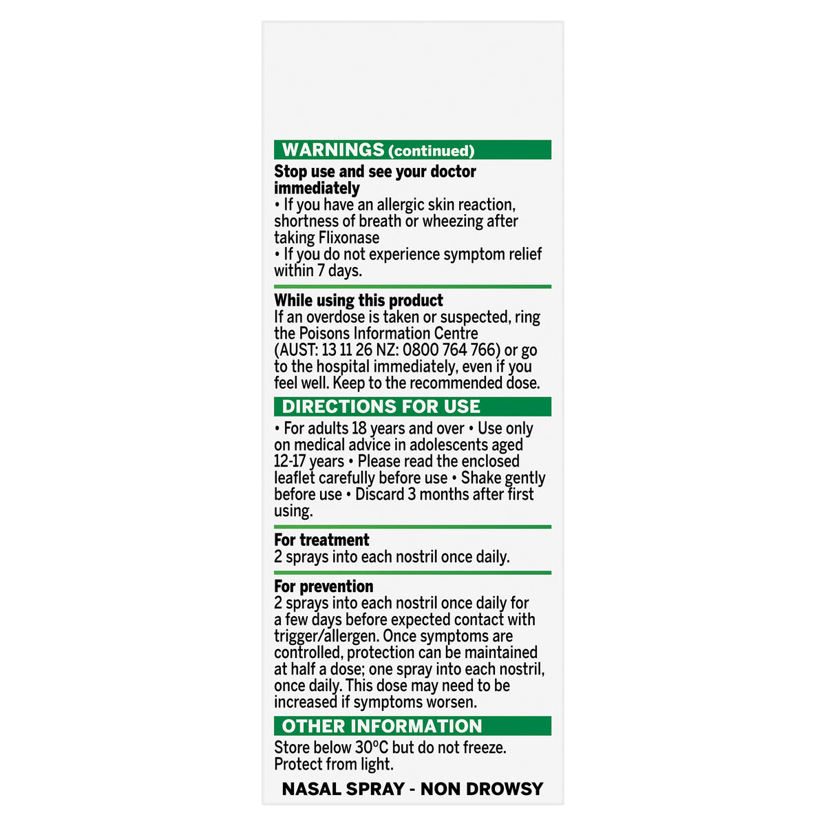 Flixonase Allergy 24 Hour Nasal Spray 120 Doses