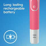 Oral-B Pro 100 Pink Electric Toothbrush with 3D Polish Whitening Head