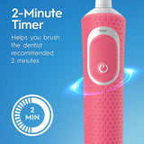 Oral-B Pro 100 Pink Electric Toothbrush with 3D Polish Whitening Head