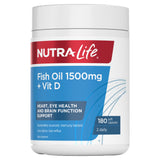 Nutra-Life Fish Oil 1500mg Plus Vitamin D 180c