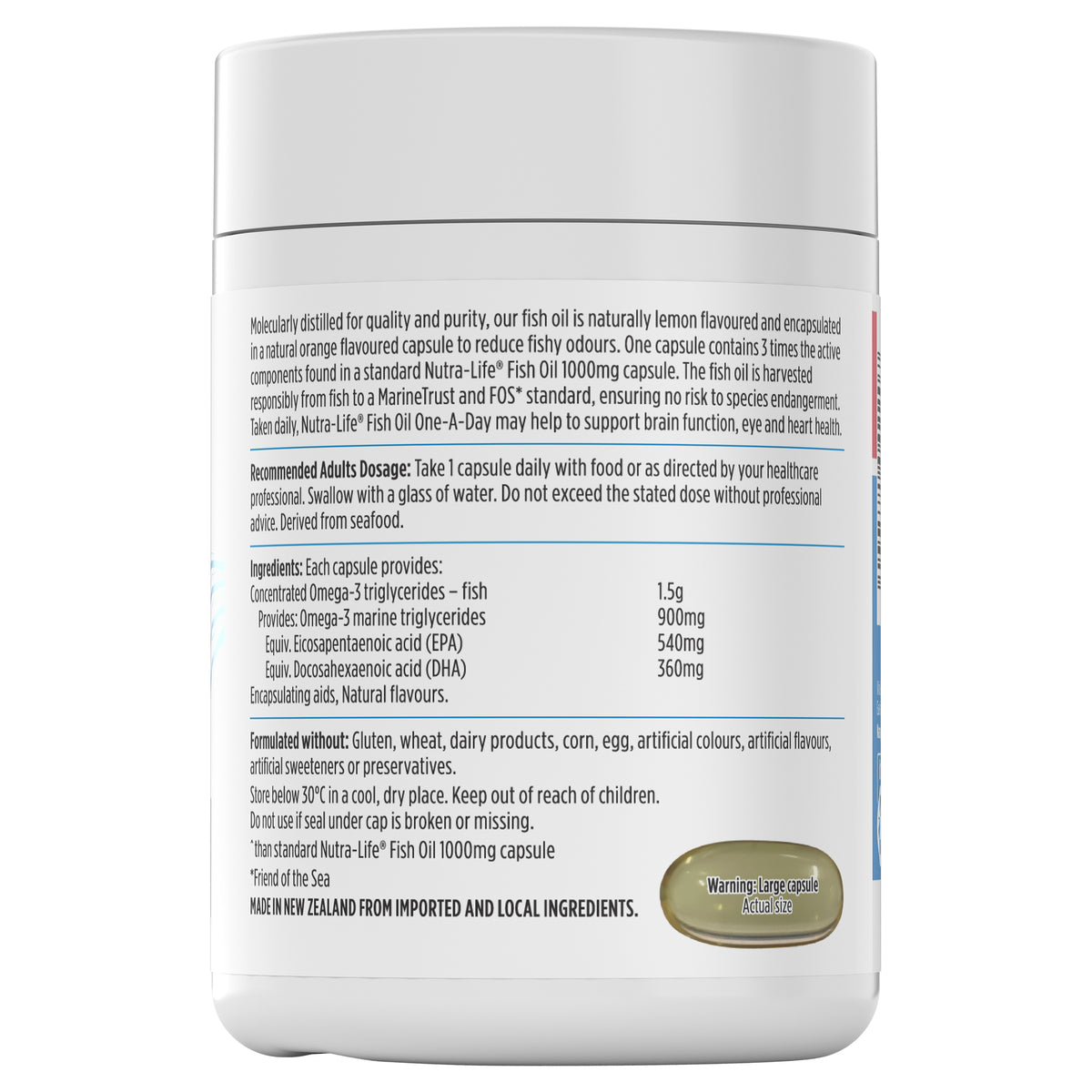 Nutra-Life OceanClean Fish Oil One-A-Day 90s